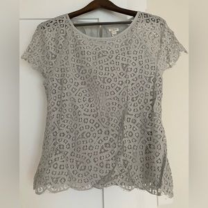 J. Crew Lace Detail Top - Size 6